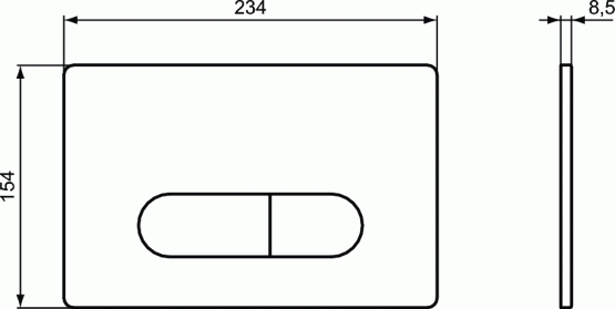 Tecnica Placca di comando per cassette di scarico Oleas P2 Bianco